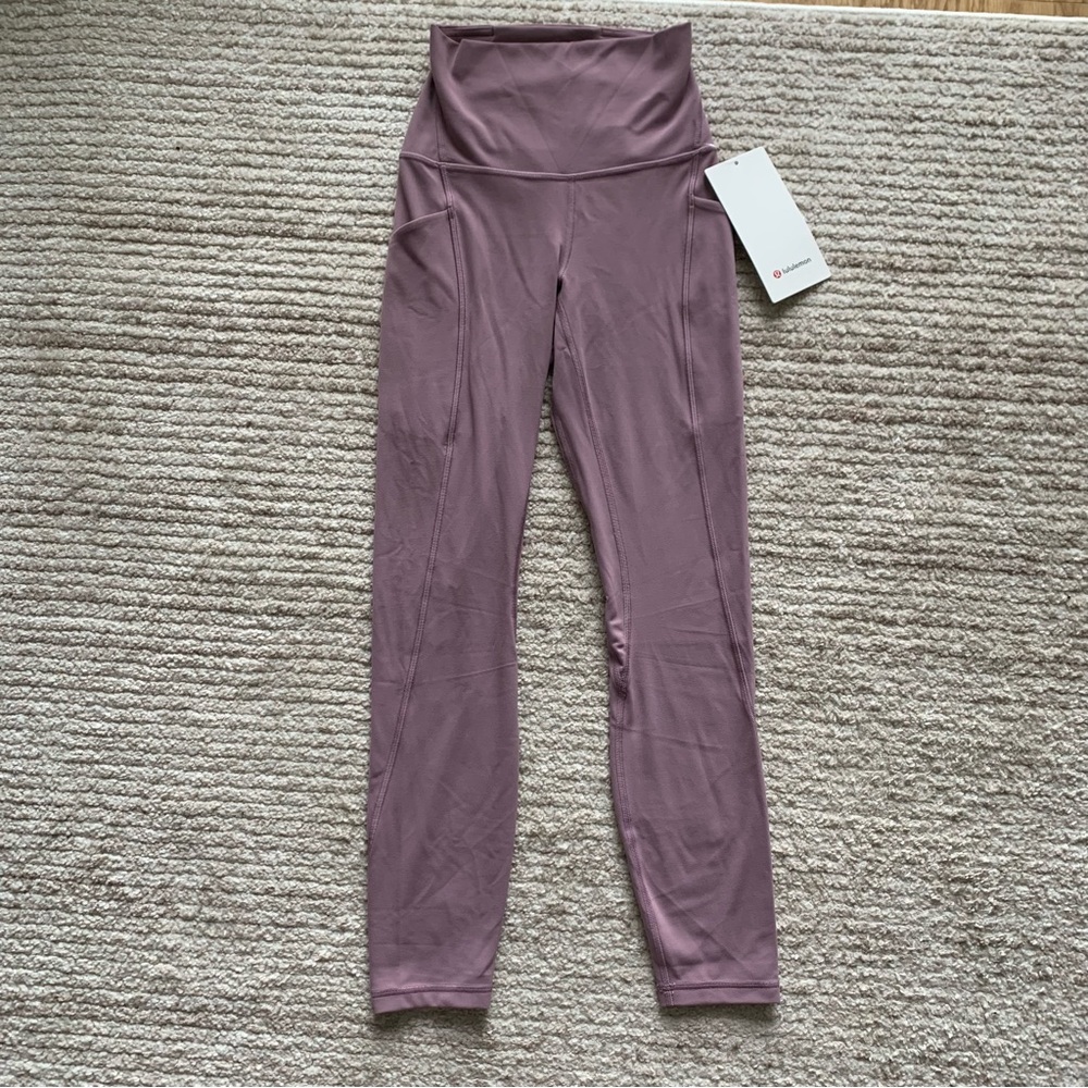 Lululemon Align High Rise Pant 25” Pockets Lavender Purple NWT Size 2